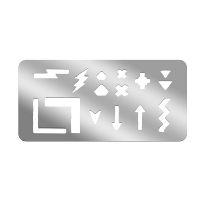 1 τεμ 12*6cm Nail Art Hollow Out Πρότυπα Γεωμετρική πλάκα σφράγισης Αυτοκόλλητα στένσιλ Οδηγός επαναχρησιμοποιήσιμης πλάκας σφραγίδας από ανοξείδωτο χάλυβα&*