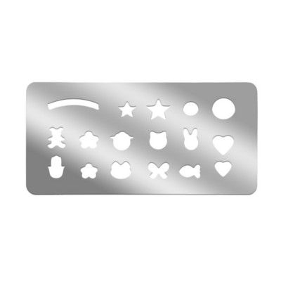 1 τεμ 12*6cm Nail Art Hollow Out Πρότυπα Γεωμετρική πλάκα σφράγισης Αυτοκόλλητα στένσιλ Οδηγός επαναχρησιμοποιήσιμης πλάκας σφραγίδας από ανοξείδωτο χάλυβα&*