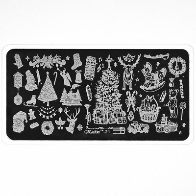 6Χ12 εκ. Snowflake Christmas Nail Art Stamping 1-τμχ Ανοξείδωτο ατσάλι Xmas Tranfer Nail Stamping For Polish Printing Template DJA-2