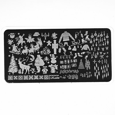 6Χ12 εκ. Snowflake Christmas Nail Art Stamping 1-τμχ Ανοξείδωτο ατσάλι Xmas Tranfer Nail Stamping For Polish Printing Template DJA-2