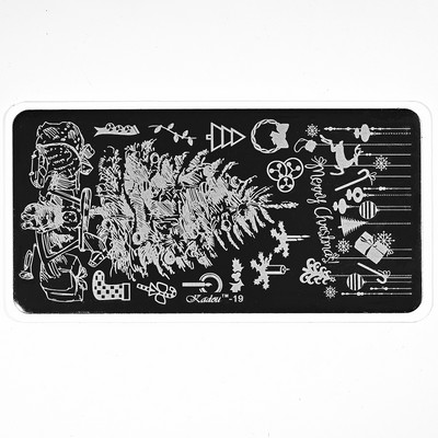 6Χ12 εκ. Snowflake Christmas Nail Art Stamping 1-τμχ Ανοξείδωτο ατσάλι Xmas Tranfer Nail Stamping For Polish Printing Template DJA-2