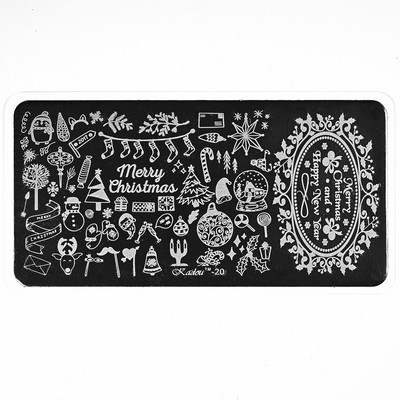 6Χ12 εκ. Snowflake Christmas Nail Art Stamping 1-τμχ Ανοξείδωτο ατσάλι Xmas Tranfer Nail Stamping For Polish Printing Template DJA-2