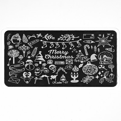 6Χ12 εκ. Snowflake Christmas Nail Art Stamping 1-τμχ Ανοξείδωτο ατσάλι Xmas Tranfer Nail Stamping For Polish Printing Template DJA-2