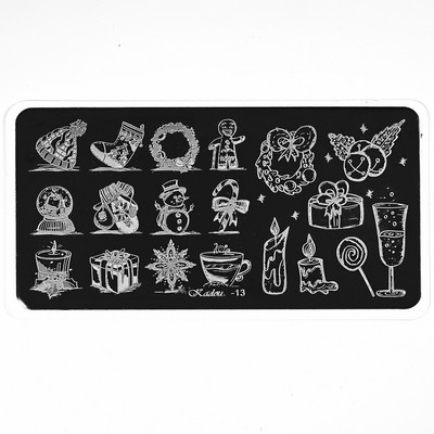 6Χ12 εκ. Snowflake Christmas Nail Art Stamping 1-τμχ Ανοξείδωτο ατσάλι Xmas Tranfer Nail Stamping For Polish Printing Template DJA-2