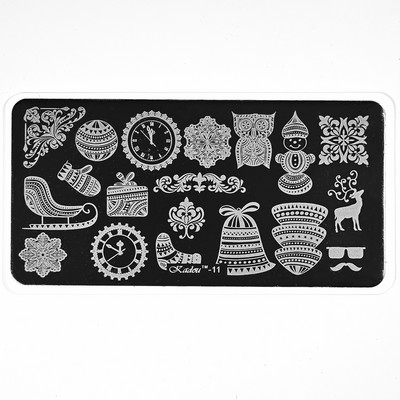 6Χ12 εκ. Snowflake Christmas Nail Art Stamping 1-τμχ Ανοξείδωτο ατσάλι Xmas Tranfer Nail Stamping For Polish Printing Template DJA-2