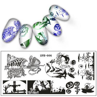 6Χ12 εκ. Snowflake Christmas Nail Art Stamping 1-τμχ Ανοξείδωτο ατσάλι Xmas Tranfer Nail Stamping For Polish Printing Template DJA-2