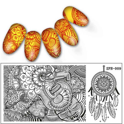 6Χ12 εκ. Snowflake Christmas Nail Art Stamping 1-τμχ Ανοξείδωτο ατσάλι Xmas Tranfer Nail Stamping For Polish Printing Template DJA-2