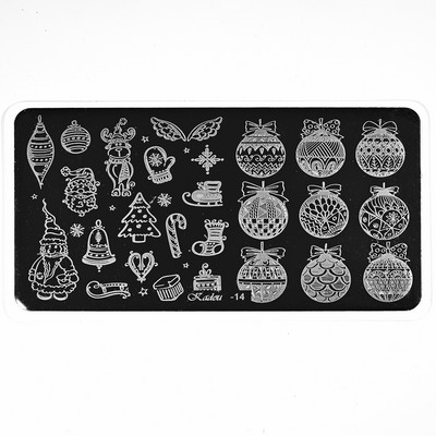 6Χ12 εκ. Snowflake Christmas Nail Art Stamping 1-τμχ Ανοξείδωτο ατσάλι Xmas Tranfer Nail Stamping For Polish Printing Template DJA-2