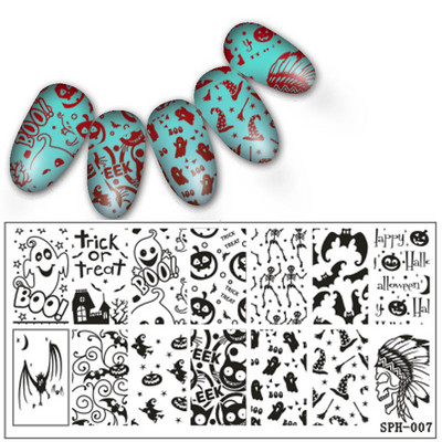 6Χ12 εκ. Snowflake Christmas Nail Art Stamping 1-τμχ Ανοξείδωτο ατσάλι Xmas Tranfer Nail Stamping For Polish Printing Template DJA-2