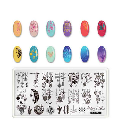 6Χ12 εκ. Snowflake Christmas Nail Art Stamping 1-τμχ Ανοξείδωτο ατσάλι Xmas Tranfer Nail Stamping For Polish Printing Template DJA-2