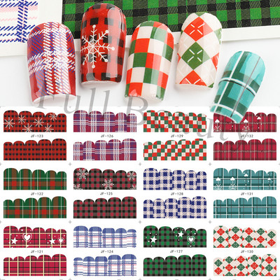 12 τεμ. Χριστουγεννιάτικο Νερό Αυτοκόλλητα Νυχιών Άγιος Βασίλης Αυτοκόλλητα νυχιών ελάφια πιγκουίνοι Χαριτωμένα συρόμενα κινούμενα σχέδια Πρωτοχρονιάτικο ντεκόρ 2023 GLJF97-108