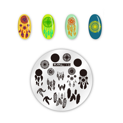 1 ΤΕΜ. Πλάκα στάμπας Nail Art Πιάτο σφράγισης Γαλλικές συμβουλές Γεωμετρία δέντρου πεταλούδας Ζώο DIY Πρότυπα για μανικιούρ νυχιών Στένσιλ ZS