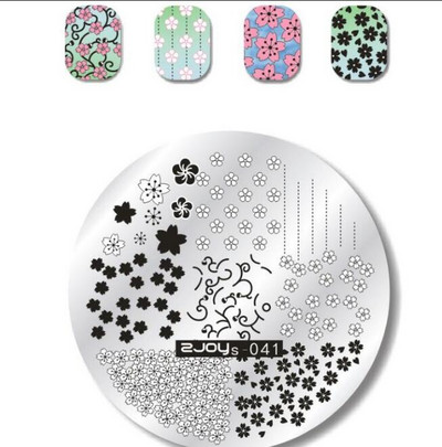 1 ΤΕΜ. Πλάκα στάμπας Nail Art Πιάτο σφράγισης Γαλλικές συμβουλές Γεωμετρία δέντρου πεταλούδας Ζώο DIY Πρότυπα για μανικιούρ νυχιών Στένσιλ ZS