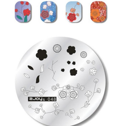 1 ΤΕΜ. Πλάκα στάμπας Nail Art Πιάτο σφράγισης Γαλλικές συμβουλές Γεωμετρία δέντρου πεταλούδας Ζώο DIY Πρότυπα για μανικιούρ νυχιών Στένσιλ ZS