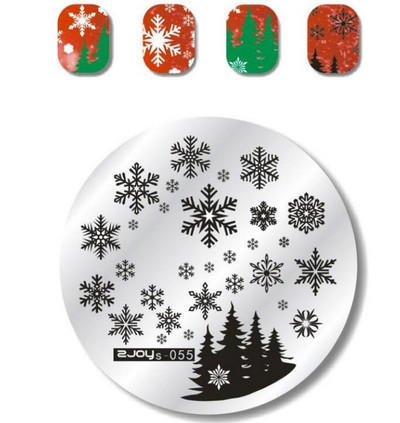 1 ΤΕΜ. Πλάκα στάμπας Nail Art Πιάτο σφράγισης Γαλλικές συμβουλές Γεωμετρία δέντρου πεταλούδας Ζώο DIY Πρότυπα για μανικιούρ νυχιών Στένσιλ ZS