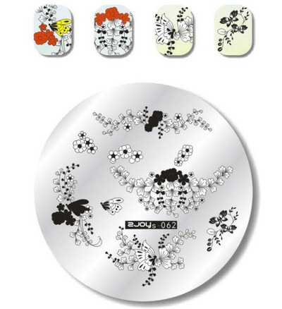 1 ΤΕΜ. Πλάκα στάμπας Nail Art Πιάτο σφράγισης Γαλλικές συμβουλές Γεωμετρία δέντρου πεταλούδας Ζώο DIY Πρότυπα για μανικιούρ νυχιών Στένσιλ ZS