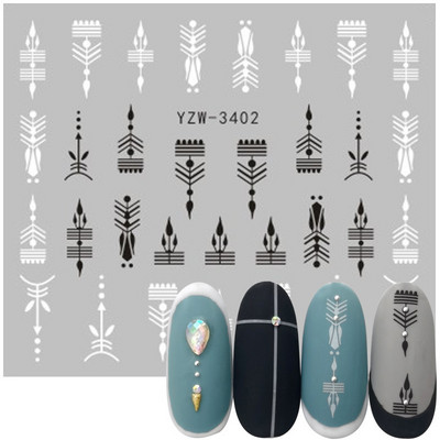 1 ΤΕΜ Αυτοκόλλητα σε σχήμα κυρίας για λουλούδια για νύχια Αξεσουάρ διακόσμησης με αυτοκόλλητο νυχιών με τατουάζ με νερό