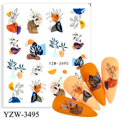 1 ΤΕΜ Αυτοκόλλητα σε σχήμα κυρίας για λουλούδια για νύχια Αξεσουάρ διακόσμησης με αυτοκόλλητο νυχιών με τατουάζ με νερό