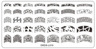 DRDS-12*6cm Πρότυπα Πλάκες Εικόνα Σχέδιο Πλάκας Σφράγισης Φύλλα Flower StripeFlower Ζώο Temperature Stamp Πρότυπο τέχνης νυχιών*1