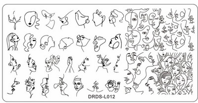 DRDS-12*6cm Πρότυπα Πλάκες Εικόνα Σχέδιο Πλάκας Σφράγισης Φύλλα Flower StripeFlower Ζώο Temperature Stamp Πρότυπο τέχνης νυχιών*1