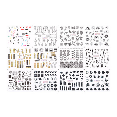 Valentines Heart Letter Flower Nail Sliders Sliders for Nails Water Decals Αυτοκόλλητα Συμβουλές για μανικιούρ Nail Art Διακόσμηση