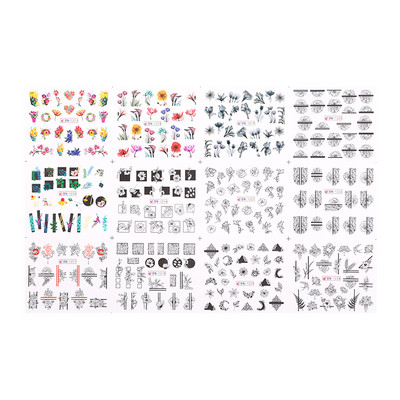 Valentines Heart Letter Flower Nail Sliders Sliders for Nails Water Decals Αυτοκόλλητα Συμβουλές για μανικιούρ Nail Art Διακόσμηση