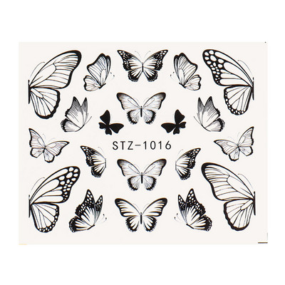 1 φύλλο Αυτοκόλλητα νυχιών με λουλούδια/φλαμίνγκο/φτερά Αυτοκόλλητα μεταφοράς νερού Αυτοκόλλητα για τατουάζ Διακόσμηση μανικιούρ LASTZ501-512