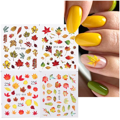 1 φύλλο Αυτοκόλλητα νυχιών με λουλούδια/φλαμίνγκο/φτερά Αυτοκόλλητα μεταφοράς νερού Αυτοκόλλητα για τατουάζ Διακόσμηση μανικιούρ LASTZ501-512