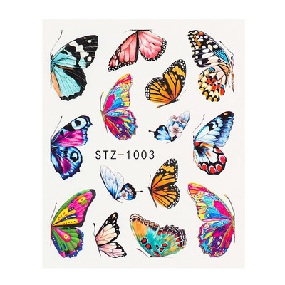 1 φύλλο Αυτοκόλλητα νυχιών με λουλούδια/φλαμίνγκο/φτερά Αυτοκόλλητα μεταφοράς νερού Αυτοκόλλητα για τατουάζ Διακόσμηση μανικιούρ LASTZ501-512