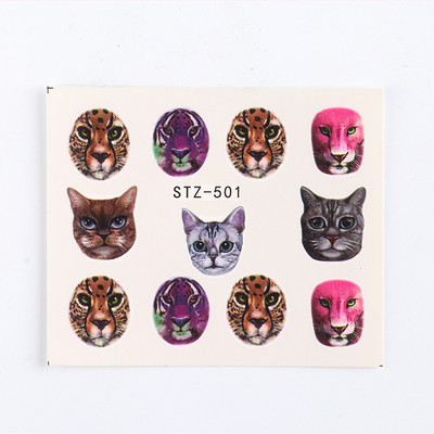 1 φύλλο Αυτοκόλλητα νυχιών με λουλούδια/φλαμίνγκο/φτερά Αυτοκόλλητα μεταφοράς νερού Αυτοκόλλητα για τατουάζ Διακόσμηση μανικιούρ LASTZ501-512