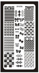 1Pc-Geometry Πλάκες σφράγισης νυχιών Flower Stripe Design Templates Stamp Templates Nails Accessories Face Image Tools All for Manicure