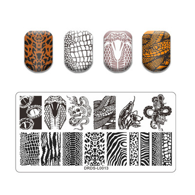 Abstract Line Face Stamping Nail Plate Flower Leaf Nail Art Plate Stamp Template Marble Ink Printing Image Plate Heart Dice