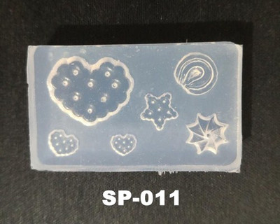 3D Carving Mold Silicone Nail Stamping με κουμπί αρώματος καλούπι κλειδιού κοσμήματος Μοτίβο UV Gel Nail art Αξεσουάρ Πρότυπο νυχιών 01-22