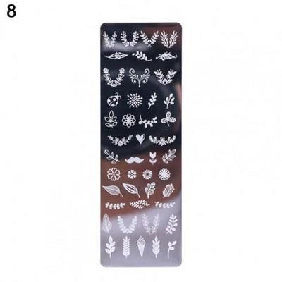 1 komplekt küünekunsti templiplaadi lehtede lillede unenäopüüdja lumehelbe geomeetria pits küünelakk print Jelly Stamper kaabitsa tööriist