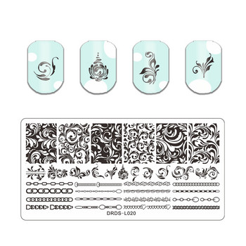 Cat Butterfly Stamping Plates Ink Print Ζωικής εικόνας από ανοξείδωτο χάλυβα στένσιλ Νυχιών Πρότυπο Υφή γκράφιτι Αφηρημένο πρόσωπο