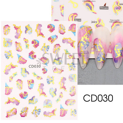 3D fémes ezüst köröm matricák pillangó tinta hold szív csúszkák bűbájok zár sötét fekete fóliák köröm dekor ékszer kiegészítő SASW