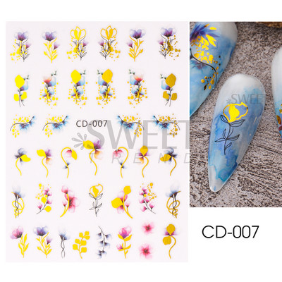 3D fémes ezüst köröm matricák pillangó tinta hold szív csúszkák bűbájok zár sötét fekete fóliák köröm dekor ékszer kiegészítő SASW