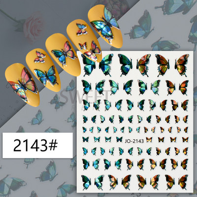 3D fémes ezüst köröm matricák pillangó tinta hold szív csúszkák bűbájok zár sötét fekete fóliák köröm dekor ékszer kiegészítő SASW
