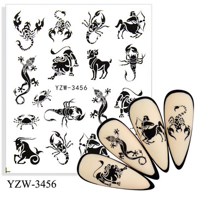 Nail Design Nail Art Matrica DIY matrica körömmatricák köröm vízjel matrica körömmatrica szerelmes levél kutya tigris farkas állatarc