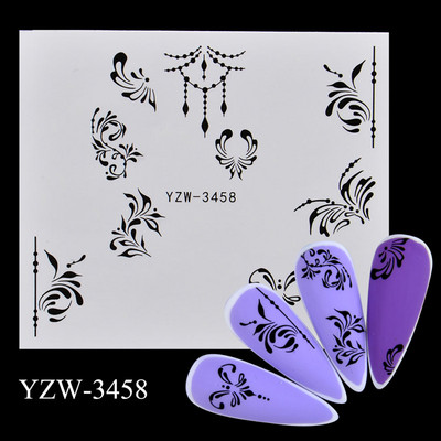 Nail Design Nail Art Matrica DIY matrica körömmatricák köröm vízjel matrica körömmatrica szerelmes levél kutya tigris farkas állatarc