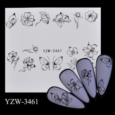 Nail Design Nail Art Matrica DIY matrica körömmatricák köröm vízjel matrica körömmatrica szerelmes levél kutya tigris farkas állatarc