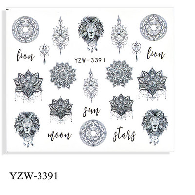 Nail Design Nail Art Matrica DIY matrica körömmatricák köröm vízjel matrica körömmatrica szerelmes levél kutya tigris farkas állatarc