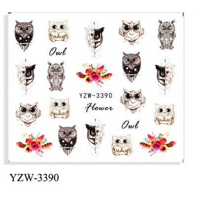 Nail Design Nail Art Matrica DIY matrica körömmatricák köröm vízjel matrica körömmatrica szerelmes levél kutya tigris farkas állatarc