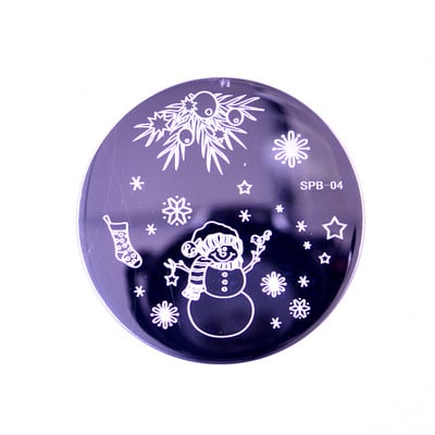 1 PC körömbélyegző sablon virág állat geometria szerelem Valentin nap kerek körömbélyegző lemez