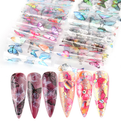 10db Leopárd Vadállat Bőr Köröm Fólia matrica Kígyónyomat Nail Art Transfer Slider Starry Sky Manikűr dekorációs pakolás CH2023