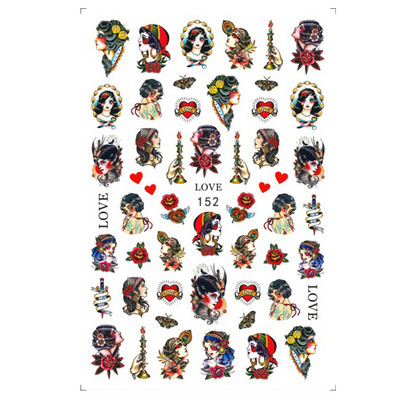 3D Dragon Snake Design Körömmatricák Női Szeretik Körömdíszítés Tetoválás Slider Gél Lakk Matrica Ideiglenes tetoválás Dekorációk GLEB145-152