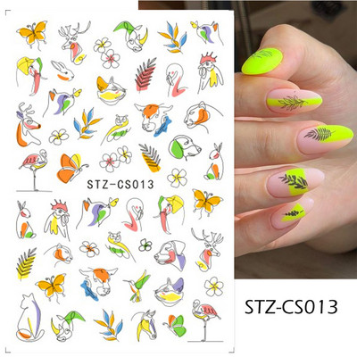 3D Dragon Snake Design Körömmatricák Női Szeretik Körömdíszítés Tetoválás Slider Gél Lakk Matrica Ideiglenes tetoválás Dekorációk GLEB145-152