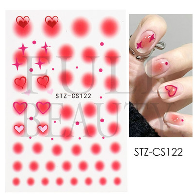 Francia texturált vonalak körömdíszítő matricák egyszerű geometria levél virág ragasztó csúszkák Monogram nyári manikűr matrica LYSTZ130-137