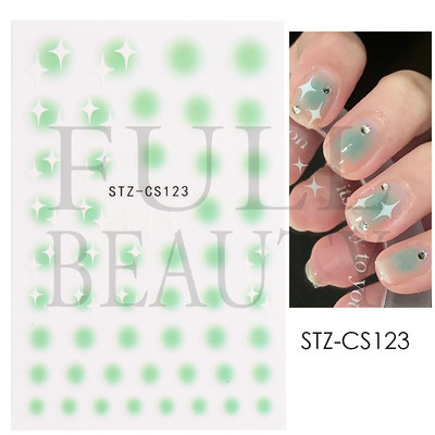Francia texturált vonalak körömdíszítő matricák egyszerű geometria levél virág ragasztó csúszkák Monogram nyári manikűr matrica LYSTZ130-137