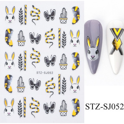 3D körömmatrica arany bronzosító virág, levelek köröm tinta vízjel geometriai vonalak csúszó körömdíszítéshez, manikűr tervezéshez